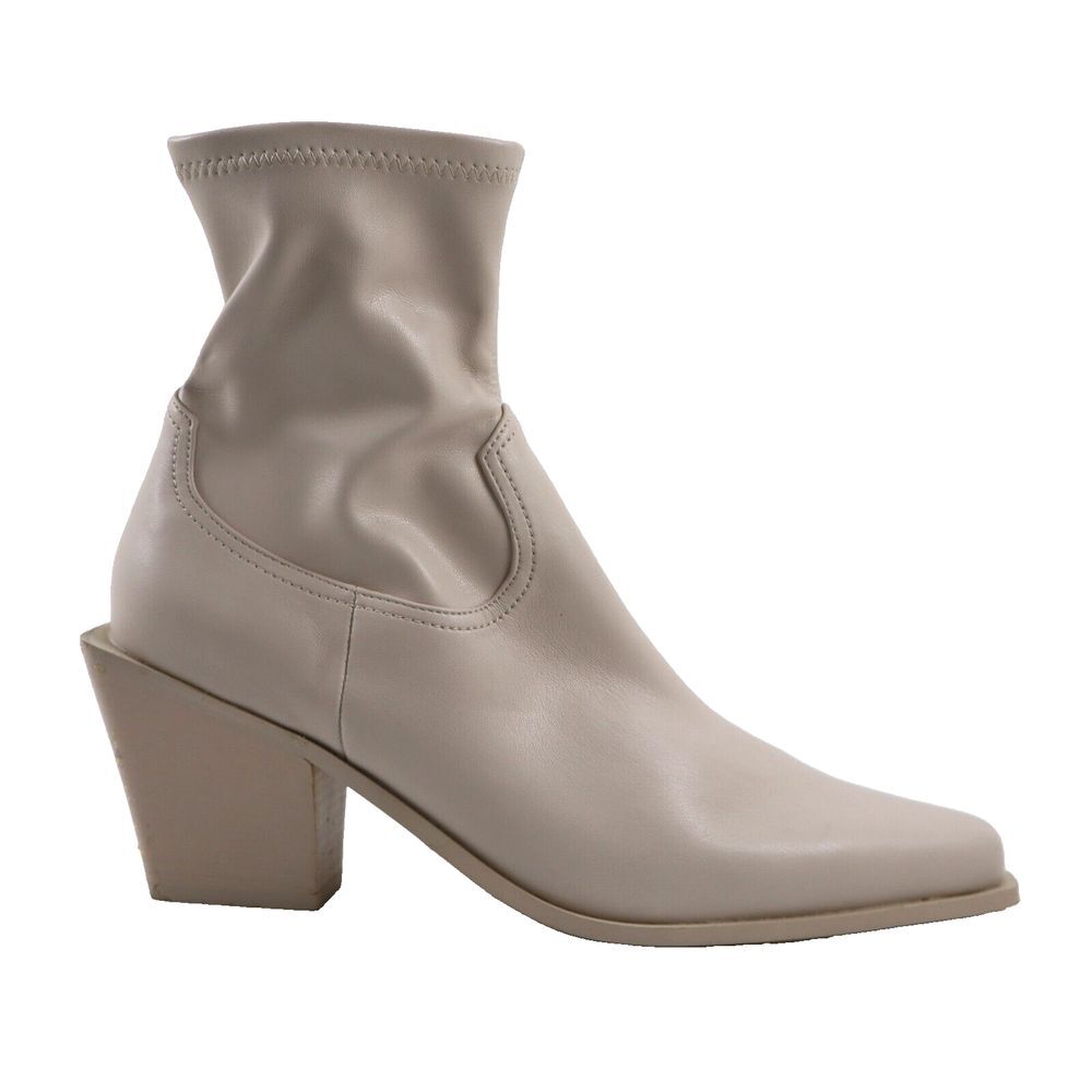 🔥Steve Madden Alecia Faux Leather Western Bootie, Bone 10US/40EU MSRP$70🔥